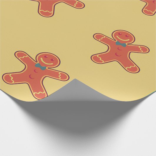 Gingerbread Man Pattern Geschenkpapier (Ecke)