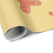 Gingerbread Man Pattern Geschenkpapier (Rolleneckpunkt)