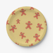 Gingerbread Man Pattern Pappteller (Vorderseite)