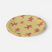 Gingerbread Man Pattern Pappteller (Schrägansicht)