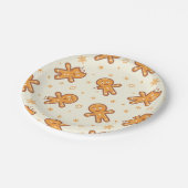Gingerbread Man Pattern Pappteller (Schrägansicht)