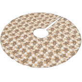 Gingerbread Man Pattern Rustikal Kariert Polyester Weihnachtsbaumdecke (Schrägansicht)