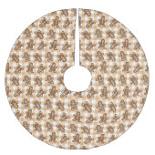 Gingerbread Man Pattern Rustikal Kariert Polyester Weihnachtsbaumdecke (Vorderseite)