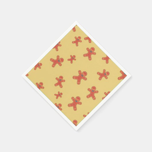 Gingerbread Man Pattern Serviette (Ecke)