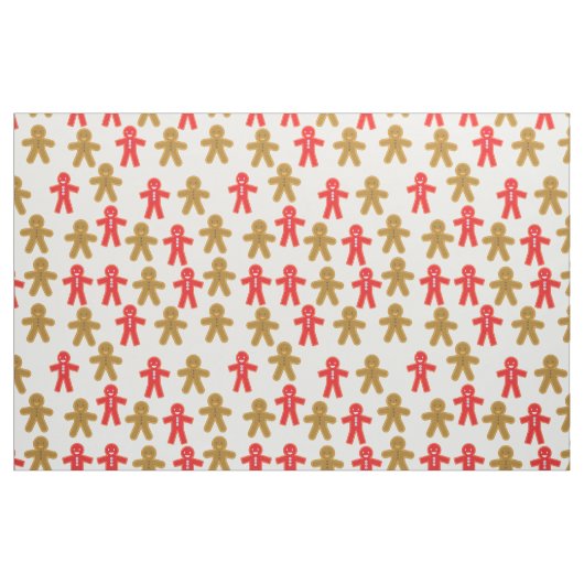 Gingerbread Man Pattern Stoff (Fat Quarter (45,7 x 55,9 cm))