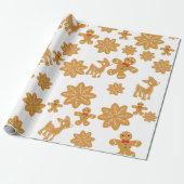 Gingerbread Man Pattern Weihnachten Geschenkpapier (Ungerollt)
