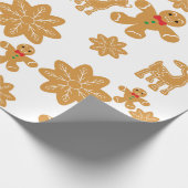 Gingerbread Man Pattern Weihnachten Geschenkpapier (Ecke)