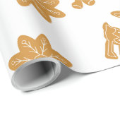 Gingerbread Man Pattern Weihnachten niedlich Geschenkpapier (Rolleneckpunkt)