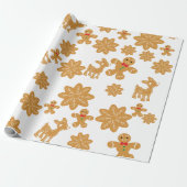 Gingerbread Man Pattern Weihnachten niedlich Geschenkpapier (Ungerollt)