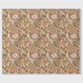 Gingerbread Man Peppermint Candy Geschenkpapier (Flach)