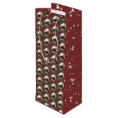 Gingerbread Man- Peppermint Geschenktüte Für Weinflaschen (Rückseite Schrägansicht)