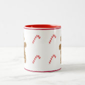 Gingerbread Man Personalisiert Boy oder Girl Holid Zweifarbige Tasse (Mittel)