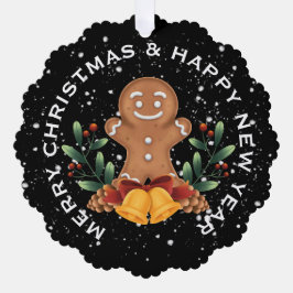 GINGERBREAD MAN , PERSONALISIERTE KRISTMAS ORNAMENT KARTE