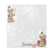 Gingerbread Man Personalize Name Kleine Geschenk Notizblock (Vorderseite)