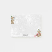 Gingerbread Man Personalize Name Kleine Geschenk Post-it Klebezettel (Vorderseite)