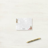 Gingerbread Man Personalize Name Kleine Geschenk Post-it Klebezettel (Auf Schreibtisch)