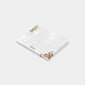 Gingerbread Man Personalize Name Kleine Geschenk Post-it Klebezettel (angewinkelt)