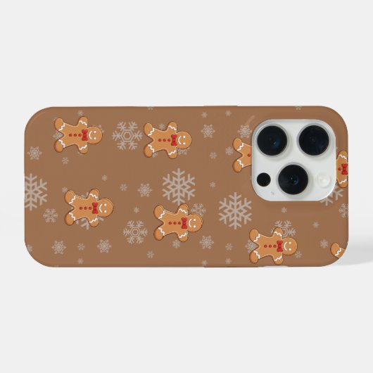Gingerbread Man Phone Case – Cute Christmas Design iPhone Hülle (Rückseite (Horizontal))