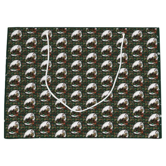 Gingerbread Man: Pine Große Geschenktüte (Vorderseite)