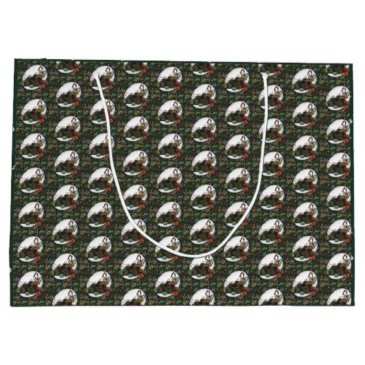 Gingerbread Man: Pine Große Geschenktüte (Rückseite)