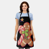Gingerbread man, pixel art, pixelart  schürze (Getragen)