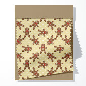 Gingerbread Man Polka Dot auf Creme Weihnachten Stoff