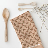 Gingerbread Man Polka Dot Brown Custom Christmas Geschirrtuch
