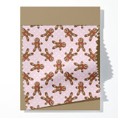 Gingerbread Man Polka Dot on Pink Christmas Stoff