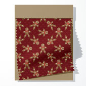 Gingerbread Man Polka Dot on Red Christmas Stoff