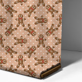 Gingerbread Man Polka Dot über Brown Weihnachten Stoff