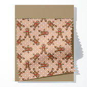 Gingerbread Man Polka Dot über Brown Weihnachten Stoff