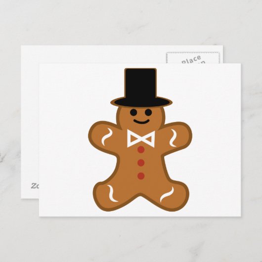 Gingerbread Man Postkarte (Vorne/Hinten)