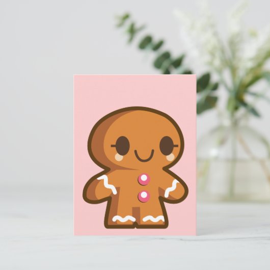Gingerbread Man Postkarte (Stehend Vorderseite)