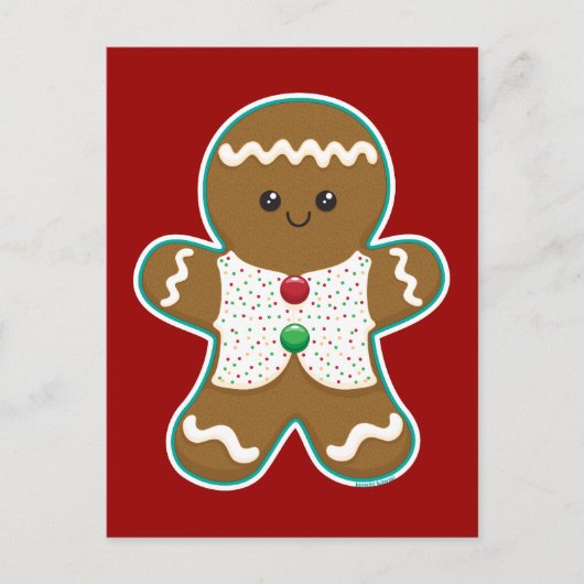 Gingerbread Man Postkarte (Vorderseite)