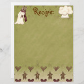 Gingerbread Man Recipe Papier (Vorne/Hinten)
