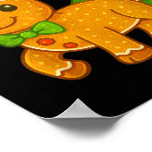 Gingerbread Man Rentier Weihnachtsmannmütze Weihna Poster (Ecke)