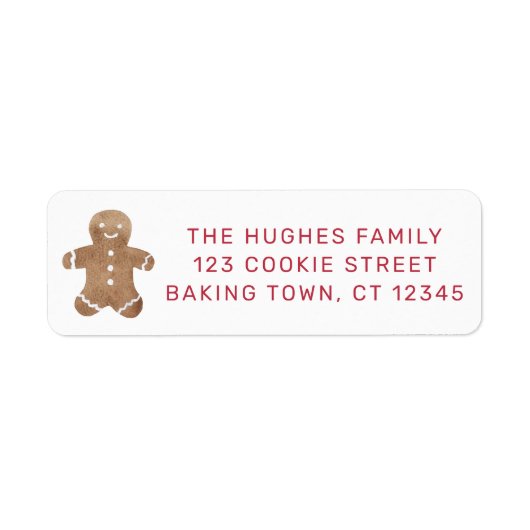 Gingerbread Man Return Address Label (Vorne)