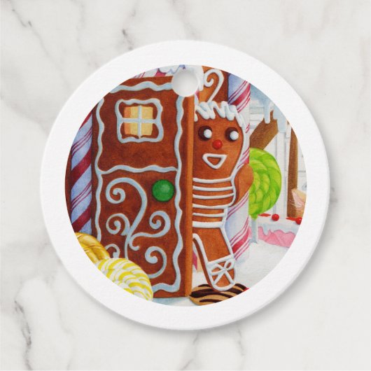 GINGERBREAD MAN Round-Gift-Tags Geschenkanhänger (Vorderseite)