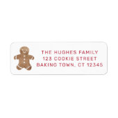 Gingerbread Man Rücksende-Adresse-Etikett (Vorne)