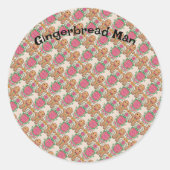 Gingerbread Man Runder Aufkleber (Vorderseite)