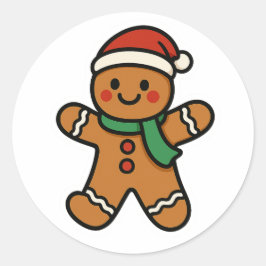 Gingerbread man runder aufkleber