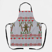 Gingerbread Man sagt hässlich Weihnachts-Pullover- Schürze (Vorderseite)