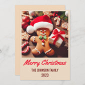 Gingerbread Man Santa Claus - Frohe Weihnachten (Vorne/Hinten)