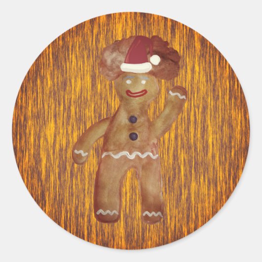 Gingerbread Man Santa Sticker (Vorderseite)