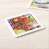 GINGERBREAD MAN Scallop Square Paper Untersetzer (angewinkelt)