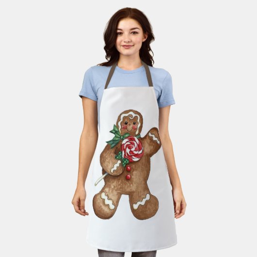 Gingerbread Man Schürze (Getragen)