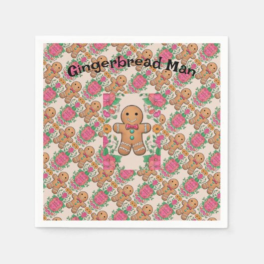 Gingerbread Man Serviette (Vorderseite)