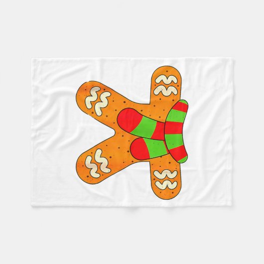 Gingerbread Man Shirt Adult Kids Men Women Cookie  Fleecedecke (Vorderseite (Horizontal))