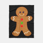 Gingerbread Man Shirt Christmas Cookie Baking Holi Fleecedecke (Vorderseite)