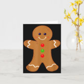 Gingerbread Man Shirt Christmas Cookie Baking Holi Karte (Gelbe Blume)